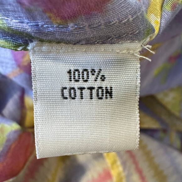 Amaya Size 44 Large Hand Block Printed Embroidered Floral Tunic Blouse - Picture 9 of 9